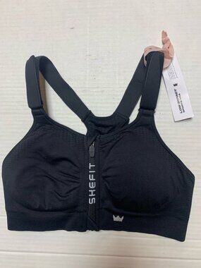 SHEFIT Low Impact Sports Bra Black NWT Size Medium